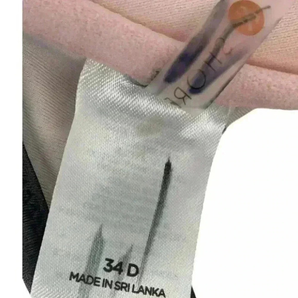 Shade & Shore Bikini Top Charcoal Gray Pleated Padded Swimwear Bra Size 34D - Picture 6 of 7